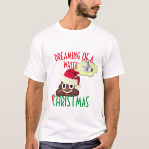 Drömmer om en vit julklapp Emoji T Shirt