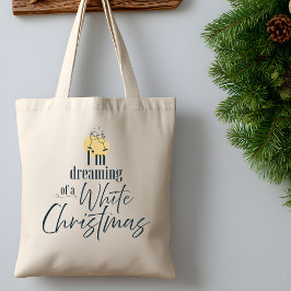 Drömmer om en vit vin jul modern tygkasse