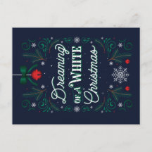 Drömmer om ett Vitt julkort