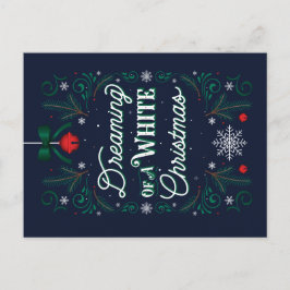 Drömmer om ett Vitt julkort Helg Vykort