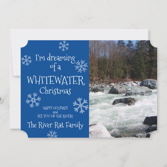 Drömmer om ett Whitewater-jul fotokort Inbjudningar (Framsida)