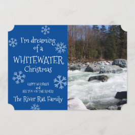 Drömmer om ett Whitewater-jul fotokort Inbjudningar