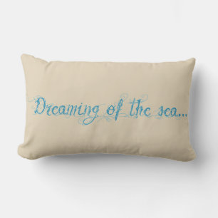 Drömmer om Sea Pillow. Kärlek stranden Lumbarkudde