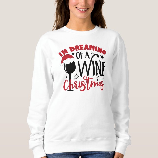 Drömmer om vin jul  t shirt (Framsida)