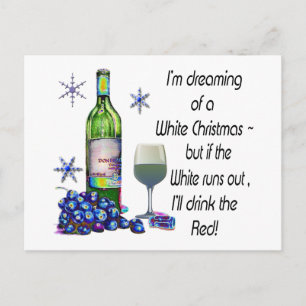 Drömmer om vit jul, fina Vin Art-presenter Helg Vykort