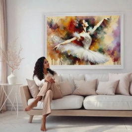 Drömmig akvarellballerina prinsessaaffisch poster