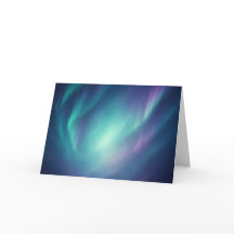 Drömmig Aurora Borealis Välkomstkort