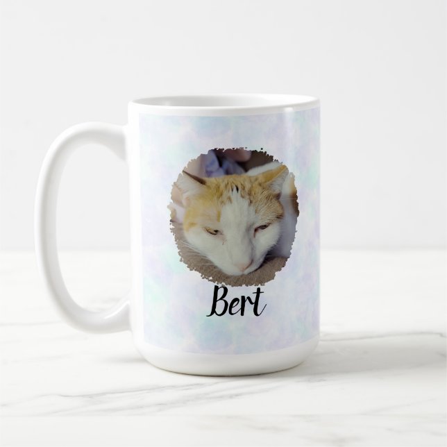 Drömmig blå foto kaffemugg (Vänster)