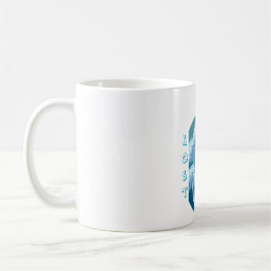 Drömmig blå skog – Estetisk naturillustration Kaffemugg
