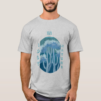 Drömmig blå skog – Estetisk naturillustration T Shirt