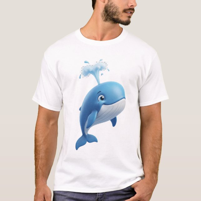 Drömmig blåvalströja t shirt (Framsida)