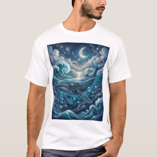 Drömmig blåvalströja t shirt
