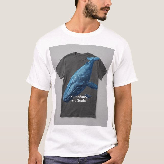 Drömmig blåvalströja t shirt (Framsida)