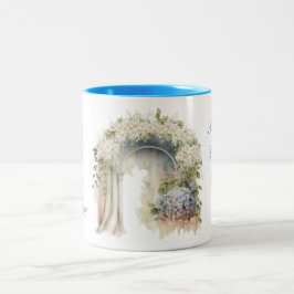 Drömmig blomsterbröllops mugg