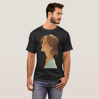 Drömmig Blond Tjej Estetisk Konst T Shirt