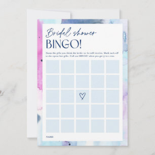 Drömmig Bröllopsdusch Presentbingo Aktivitets Spel Inbjudningar