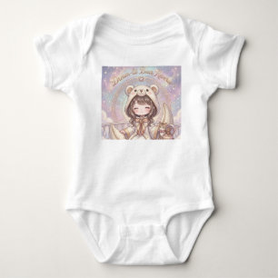 Drömmig Dagdröm: Kawaii Björn Hoodie Flicka & Cele T Shirt