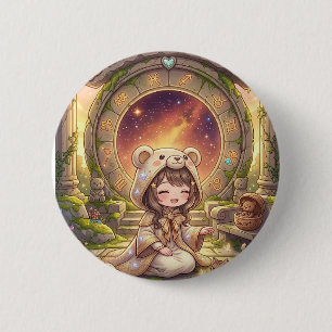 Drömmig Dröm Zodiak Galax Chibi Flick Accessoar Knapp