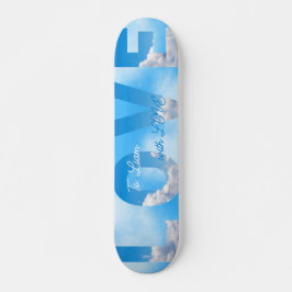 Drömmig himmel KÄRLEK Typografi Romantisk Mini Skateboard Bräda 18,5 Cm