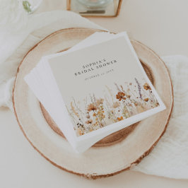 Drömmig höstblomma pappersservett