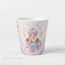 Drömmig Kaffe Mugg – Söt Anime Tjej Som sover i Ka