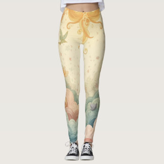 Drömmig Konstnärlig Fantasy Estetisk Print Leggings