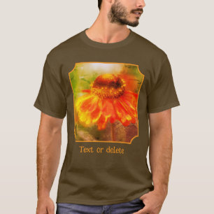 Drömmig Orange Zinnia Blomma Konst Personlig T Shirt