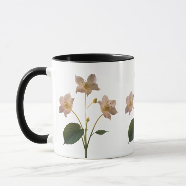 Drömmig Rosa Maskros Whimsical Kombinations Mugg (Vänster)
