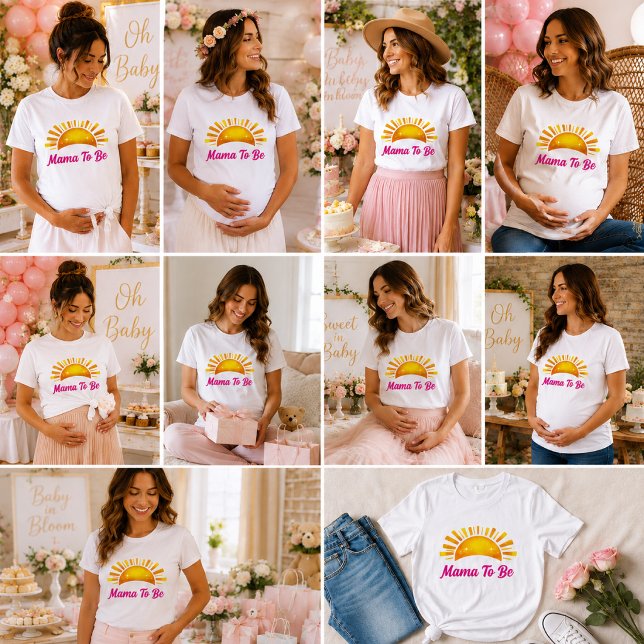Drömmig Rosa Och Guld Mama Att Bli T Shirt (Skapare uppladdad)
