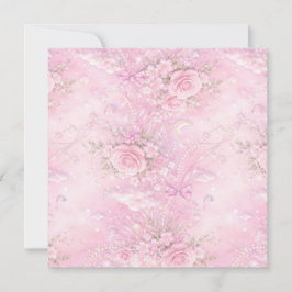Drömmig Rosa Ros Blommig Pärlor Slingor Glitter Pa Spara Datumet