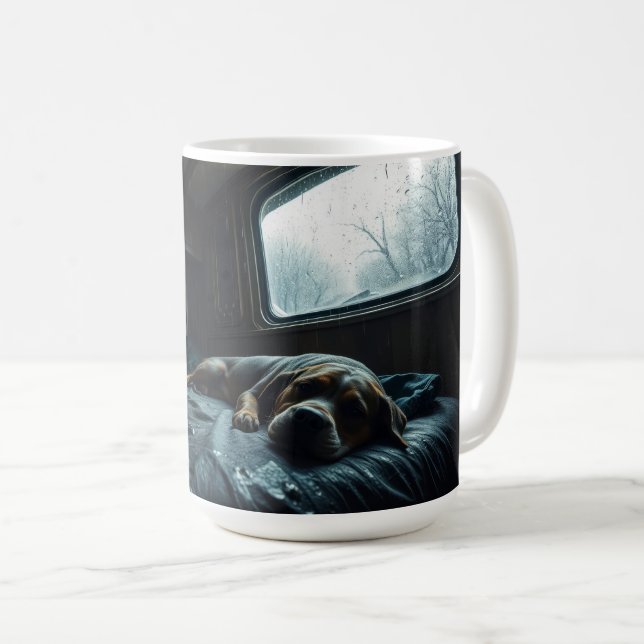 Drömmig RV-hund drar sig Kaffemugg (Framsida höger)