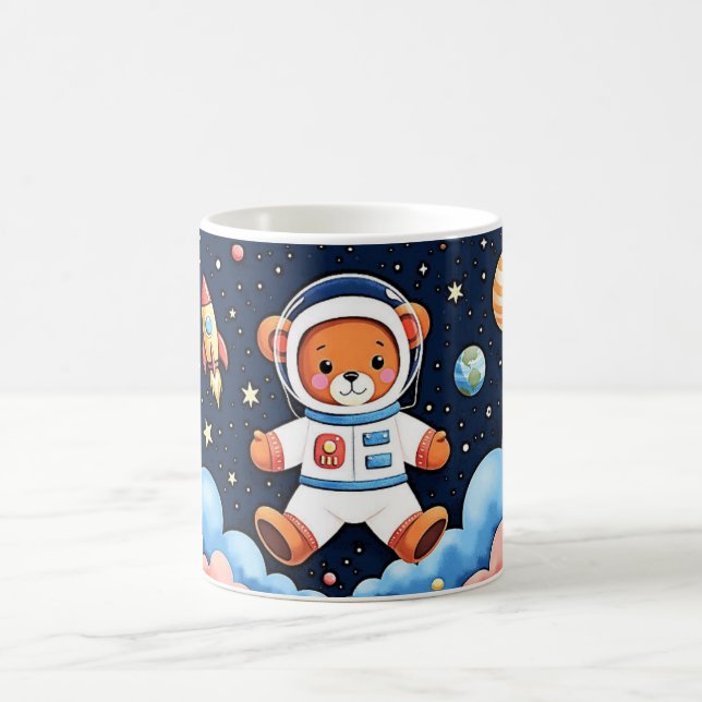 Drömmig rymd teddy kaffemugg (Center)