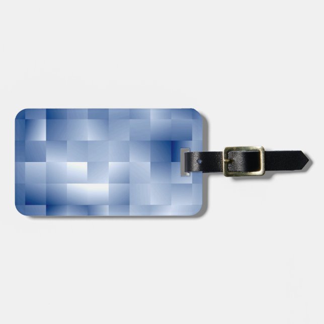 Drömmiga blå toner i ett fyrkantigt mönster bagagebricka (Horisontell Framsida)