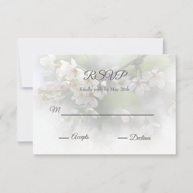 Drömmiga Blommor 2 RSVP-kort OSA Kort (Framsida)