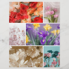 Drömmiga blommor Scrapbook Urklippspapper