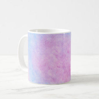 Drömmiga rosa och blå akvarellmoln kaffemugg