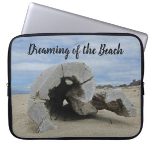 Drömning av Beach Driftwood Photo Väster Kusten Laptop Fodral