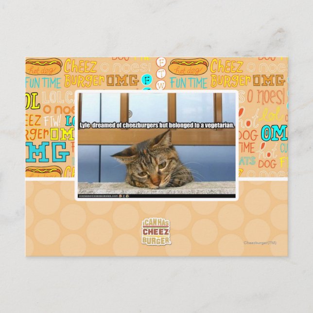 Drömning av Cheesburgers Vykort (Framsida)