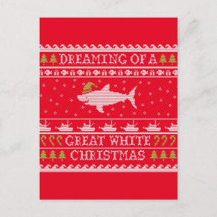 Drömning av en Underbarare vit jul Ugly Sweater Helg Vykort