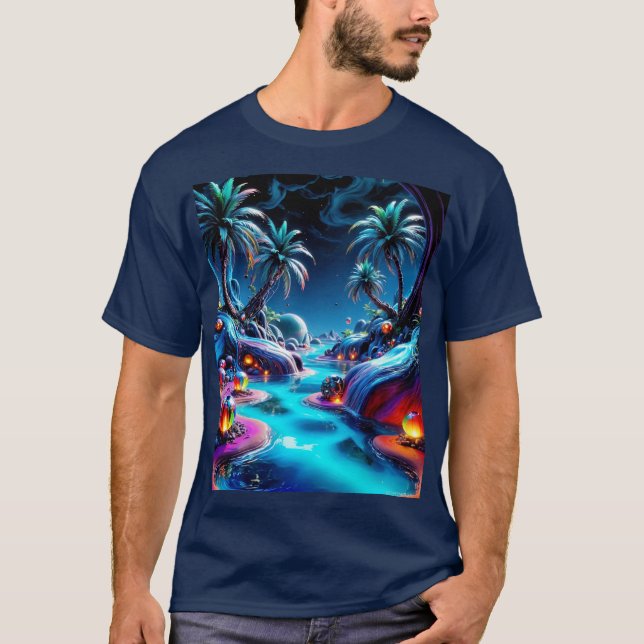 Drömning av ett Tropical Escape T Shirt (Framsida)