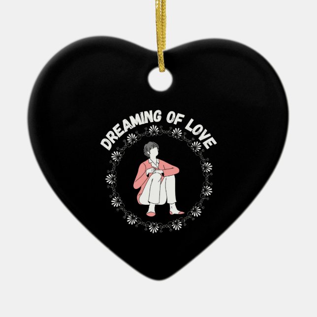 Drömning av Kärlek Julgransprydnad Keramik (Framsidan)