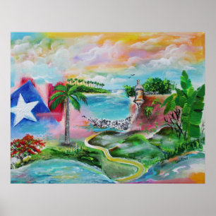Drömning av Puerto Rico 010823 Poster