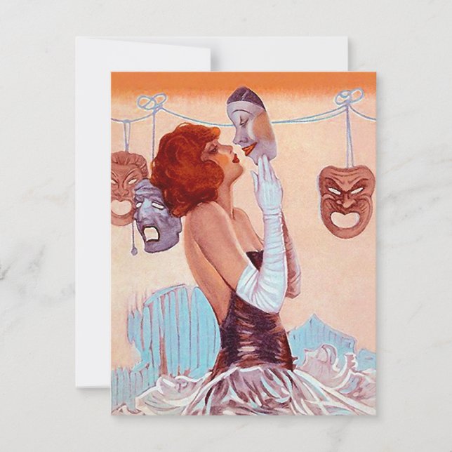 Drömning av teaterstadiet för tom inbjudan (Framsida)