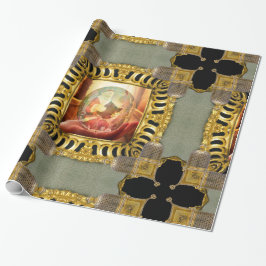 Drömning av tomten på en vinternatt presentpapper