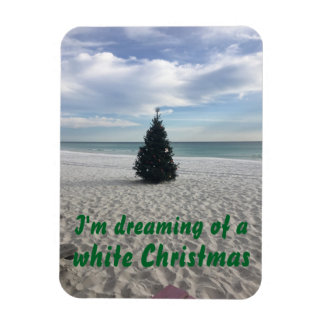Drömning av White jul Beach Florida Helgdag Magnet