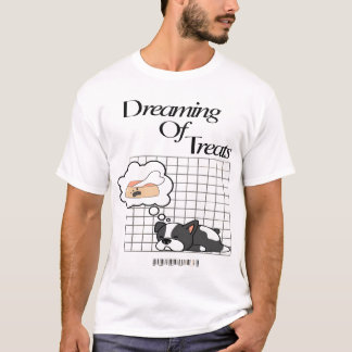 Drömning om Treats Sleeping Hund design T Shirt