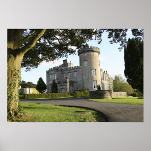 Dromoland Castle sidoentré utan människor Poster