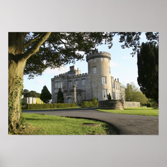 Dromoland Castle sidoentré utan människor Poster (Framsidan)