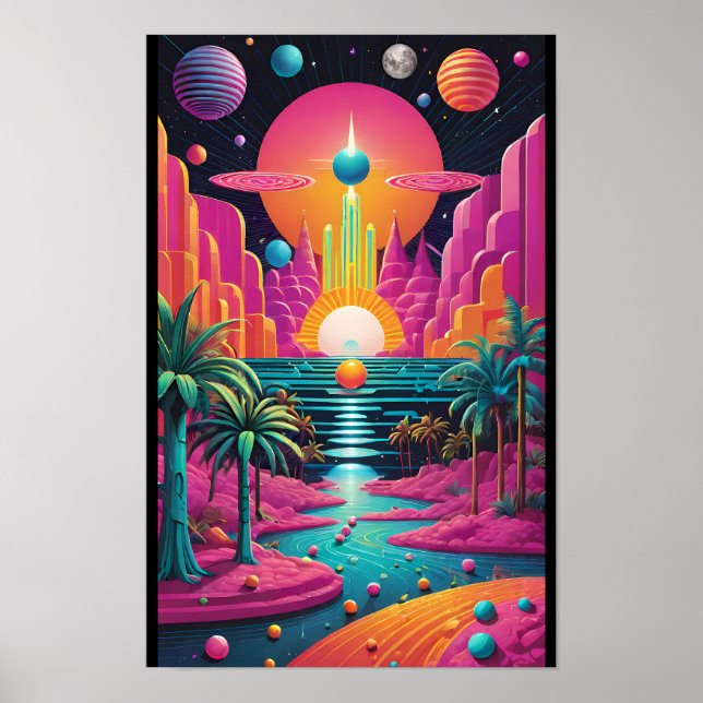 Drömön Utopia - Ken Gage Surrealistisk Konst Poster (Framsidan)