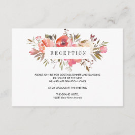 Drömrosa |  Blommig WEDDING  mottagningsinhägnad Tilläggskort